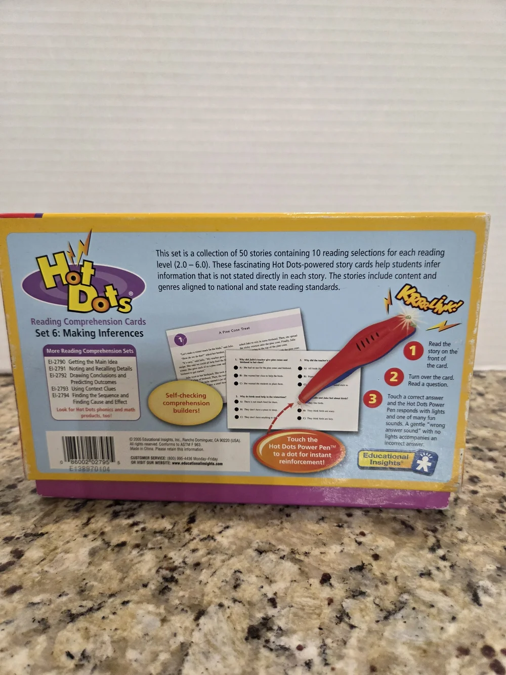 Hot Dots Making Inferences Reading Comprehension Cards Set 6 Grades 2-6 EI-2795